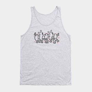 Vintage Keith Haring T-shirt | Wolf an People Dancing Tank Top